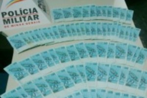 Caratinga: PM prende jovem com 10 mil e 600 reais em notas falsas