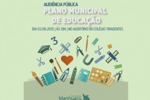 Manhuaçu: Audiência Pública discute educação dia 3 de junho