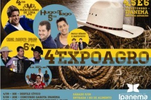 Ipanema: Expoagro terá shows com Marcelinho de Lima e Hugo e Tiago