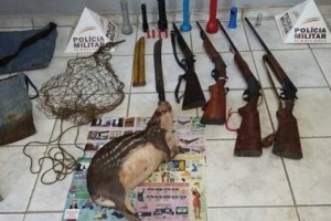 Orizânia: PM prende caçadores e apreende armas