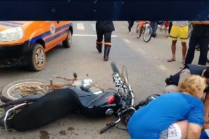 Motociclista se fere em Santa Rita de Minas
