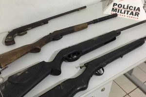 Simonésia: Quatro armas apreendidas pela PM