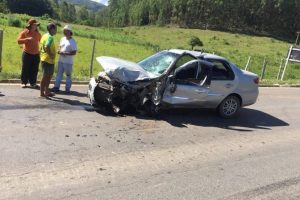Acidente deixa dois feridos na BR-474 em Ipanema