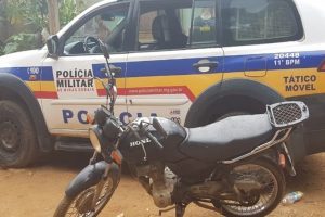 PM recupera motocicleta furtada em Manhuaçu