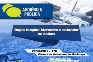 Câmara de Manhuaçu promoverá audiência pública sobre “Dupla função: Motorista e cobrador de ônibus”
