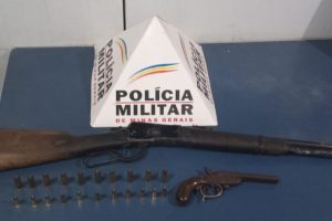 Armas e carro apreendido pela PM em Manhuaçu e região