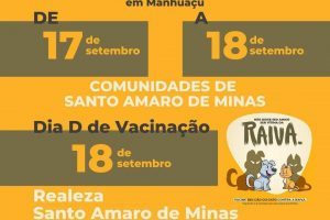 Campanha de Vacinação Antirrábica em Santo Amaro de Minas