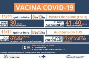 Vacinação contra Covid-19 avança em Manhuaçu; Veja quem se vacina nesta quinta