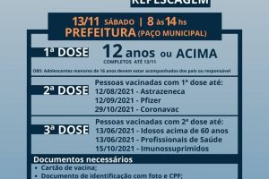 Repescagem de vacinação neste sábado (13/11); Começa o desafio vacinal em Manhuaçu