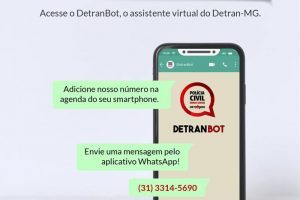 Polícia Civil implanta o DetranBot, ferramenta para acesso online a serviços do Detran/MG