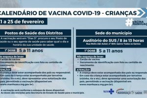 Vacinação contra Covid-19 segue em Manhuaçu para todas as faixas