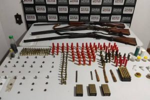 Plantão policial: Armas e munições apreendidos em Alto Jequitibá