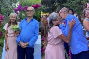 Idosos de 92 e 78 anos se apaixonam e casam após 4 meses de namoro