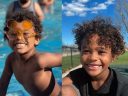 Menino de 7 anos resgata criança de 3 do fundo da piscina. Um herói!