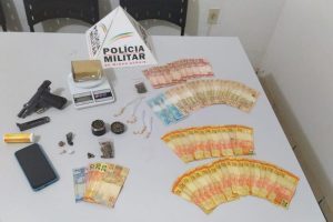 Espera Feliz – PM apreende arma de fogo e drogas no João Clara