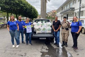 Manhuaçu: PM entrega 6 toneladas de alimentos arrecadados pelo Passeio Ciclístico