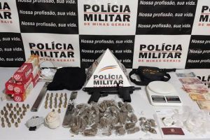Lajinha: PM apreende submetralhadora e drogas no bairro Honorato