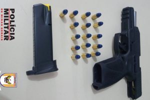 PM Rodoviária apreende pistola e munições em Espera Feliz