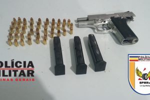 PM Rodoviária apreende pistola calibre 380 na região