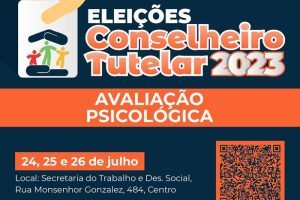 Avaliação psicológica para as eleições para o Conselho Tutelar de Manhuaçu
