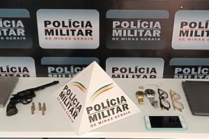 Ladrão preso e arma de fogo apreendida em Manhuaçu