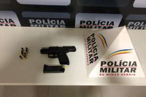 Arma de fogo e prisão de assaltante em Manhuaçu