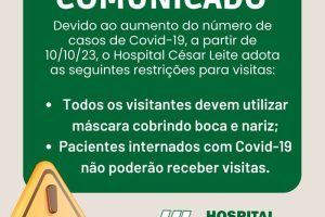 Aumento de casos de Covid-19 muda rotina de visita no HCL