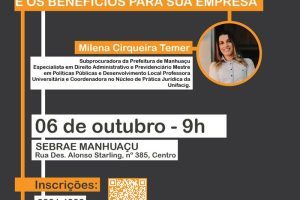 Palestra sobre a Nova Lei de Licitações será realizada em Manhuaçu