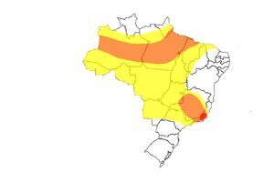 Inmet alerta para tempestades em área situada no RJ, ES e MG