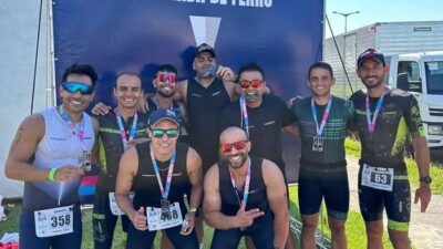 Onze triatletas de Manhuaçu participam da prova de Triatlo Capixaba de Ferro