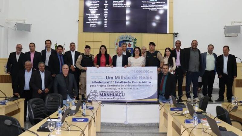 Câmara de Manhuaçu devolve R$1 milhão para prefeitura e Polícia Militar