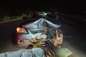 Acidente deixa motorista ferido na BR 262 em Manhuaçu