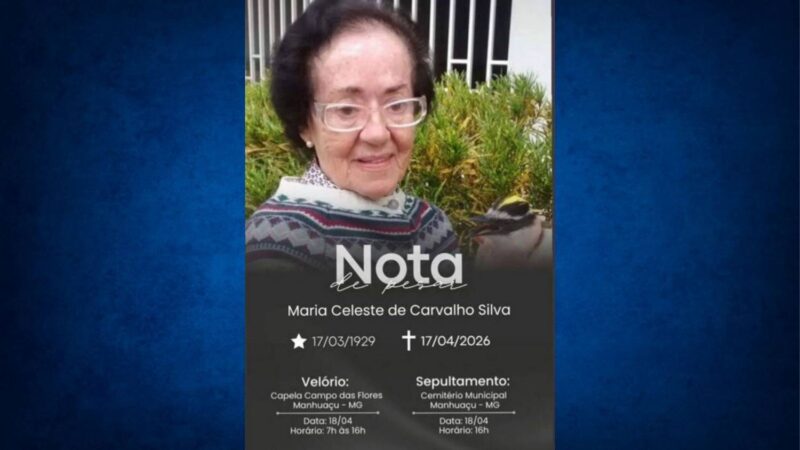 Manhuaçu: O adeus à professora Maria Celeste Carvalho Silva