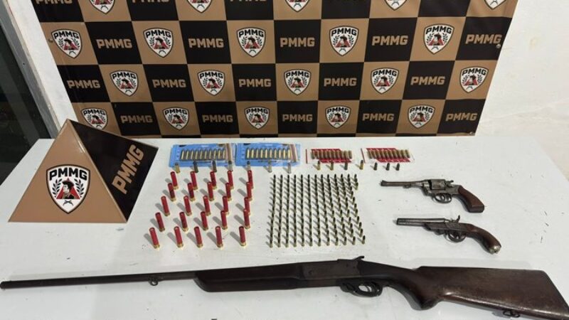 Armas e muita munição apreendidas em Mutum